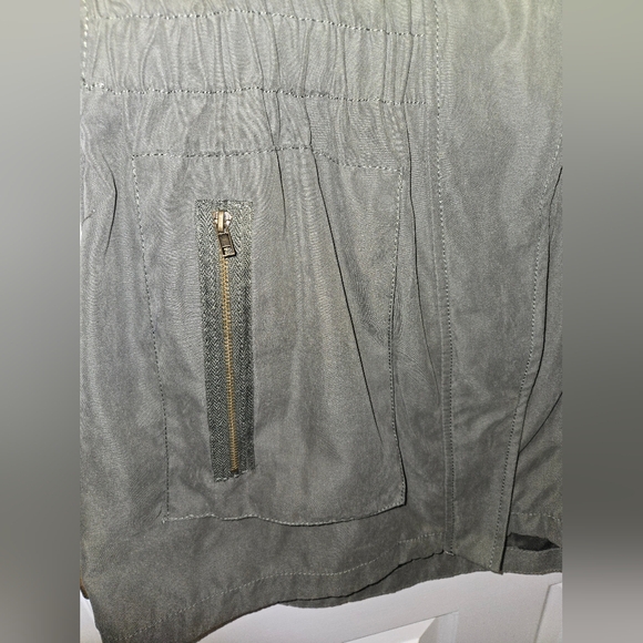 Live a little Green Jacket, Size Small, roll tab sleeves - Picture 5 of 9